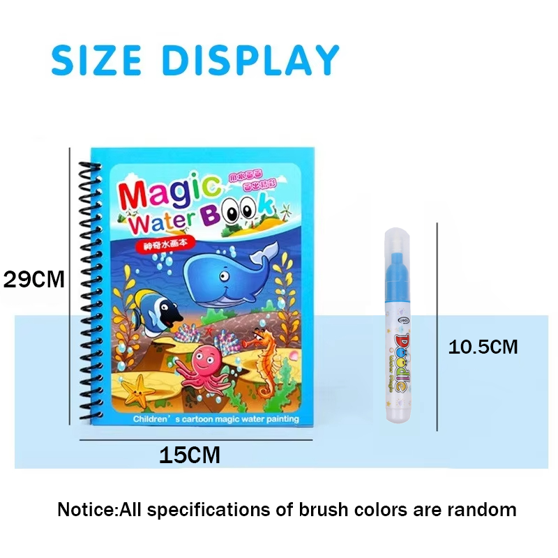 Magic Water Painting Book Reus - Reusable Water Magic Coloring Book 评论和价格