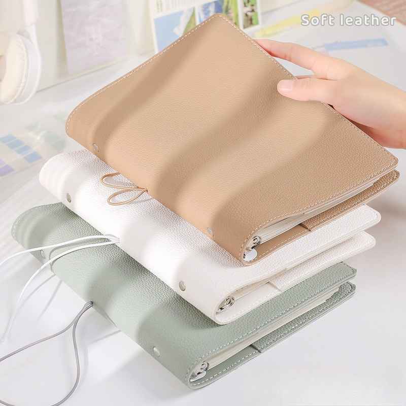 A5  Soft PU DIY Binder Photoca - Vintage Leather Journal Notebook 评论和价格