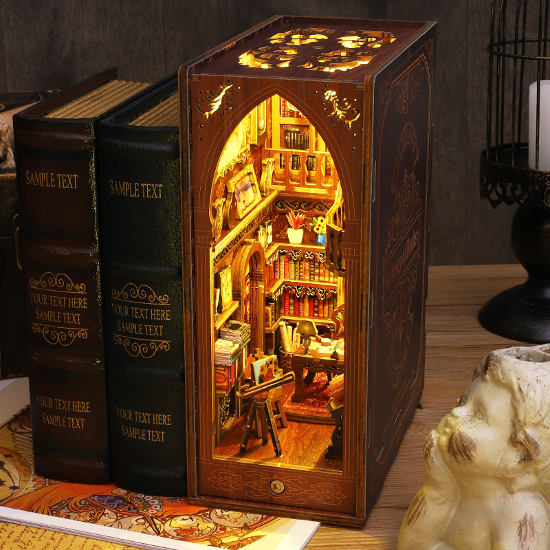 DIY Book Nook Shelf Insert Kit - Diy Wooden Book Nook Kit Shelf Insert 评论和价格
