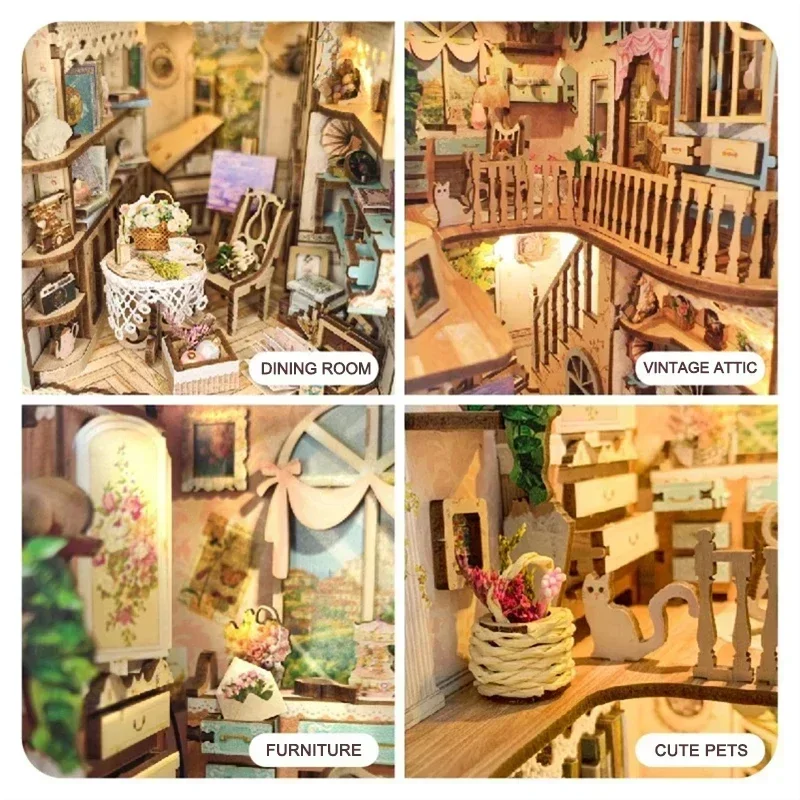 Fairy Tale Town Bookshelf Fore - Diy Wooden Book Nook Kit Shelf Insert 评论和价格