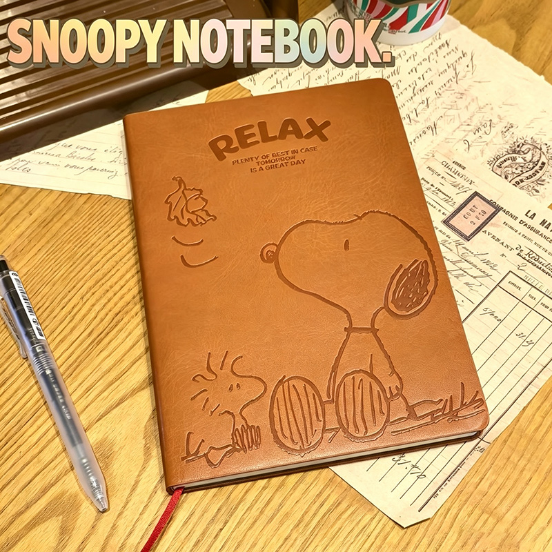 Vintage Snoopy A5 Leather Note - Vintage Leather Journal Notebook 评论和价格